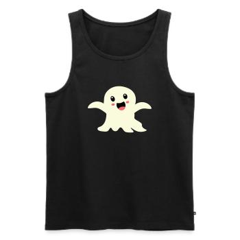Ghost - Men's Premium Organic Tank Top - black - Front - AI Model Male 178 light (178cm)