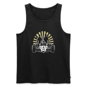 Retro Vintage Formula Racing - Men's Premium Organic Tank Top - black - Front - Michal (187cm)