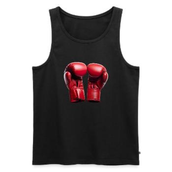 La boxe demande de l’entraînement et de la discipline - Débardeur bio Premium Homme - noir - Devant - Michal (187cm)