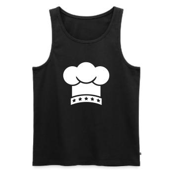 Chef's Hat 5 Star Kitchen Master Chef Cool - Men's Premium Organic Tank Top - black - Front - AI Model Male 178 light (178cm)