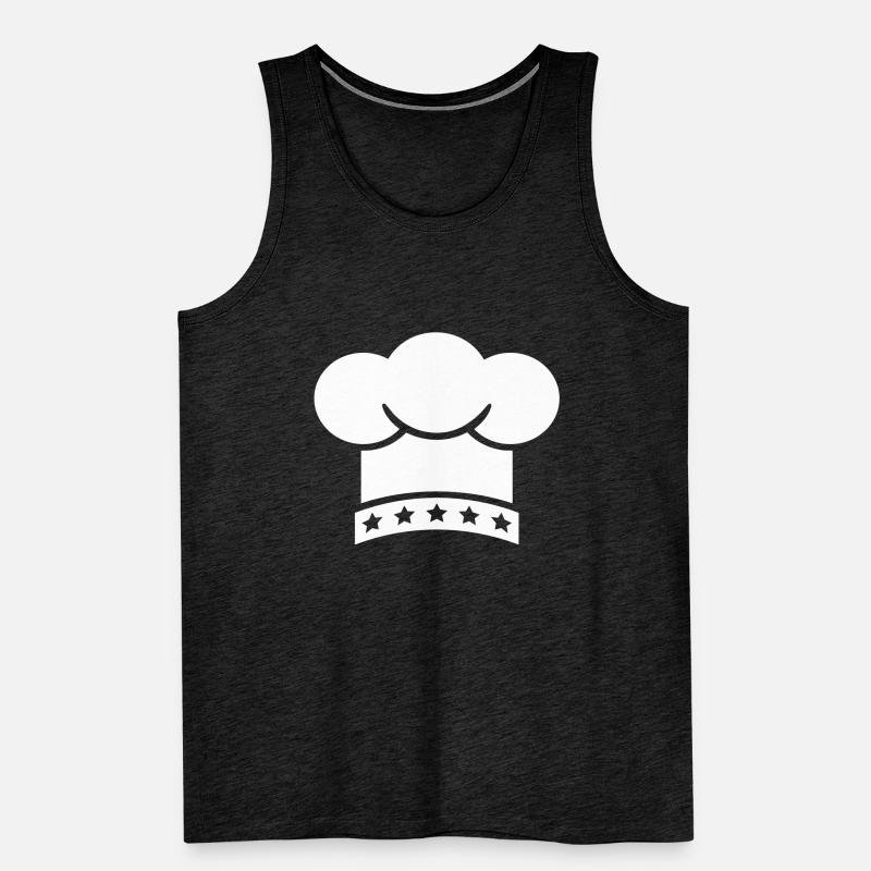 Chef's Hat 5 Star Kitchen Master Chef Cool Men's Premium Organic Tank Top