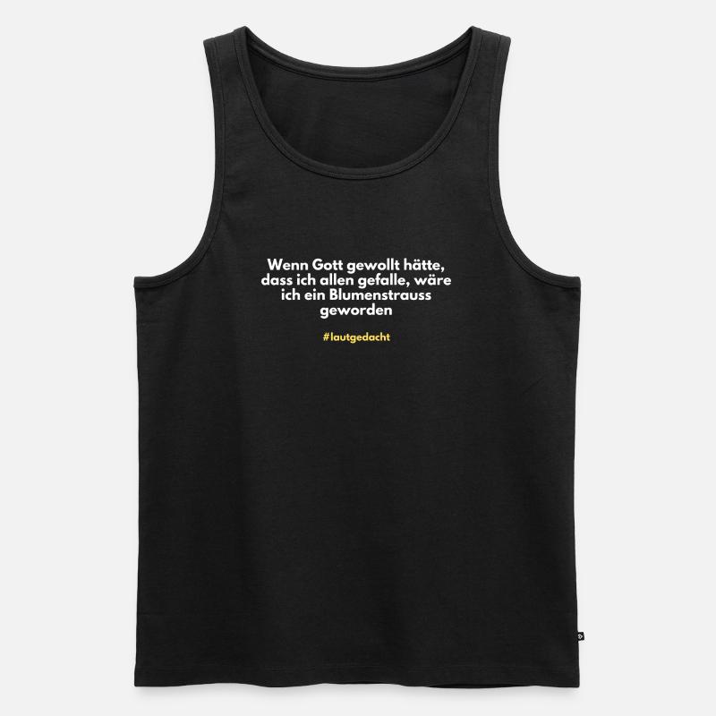 Du bist KEIN Blumenstrauss - Männer Premium Bio Tank Top - Schwarz