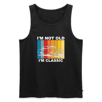 I'm Not Old I'm Classic Funny Car Quote Retro - Men's Premium Organic Tank Top - black - Front - AI Model Male 178 light (178cm)