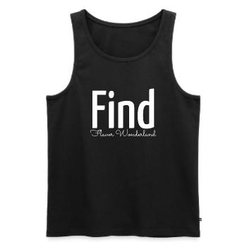 statement curious exploration culinary magic fun - Männer Premium Bio Tank Top - Schwarz - Vorne - AI Model Male 178 light (178cm)