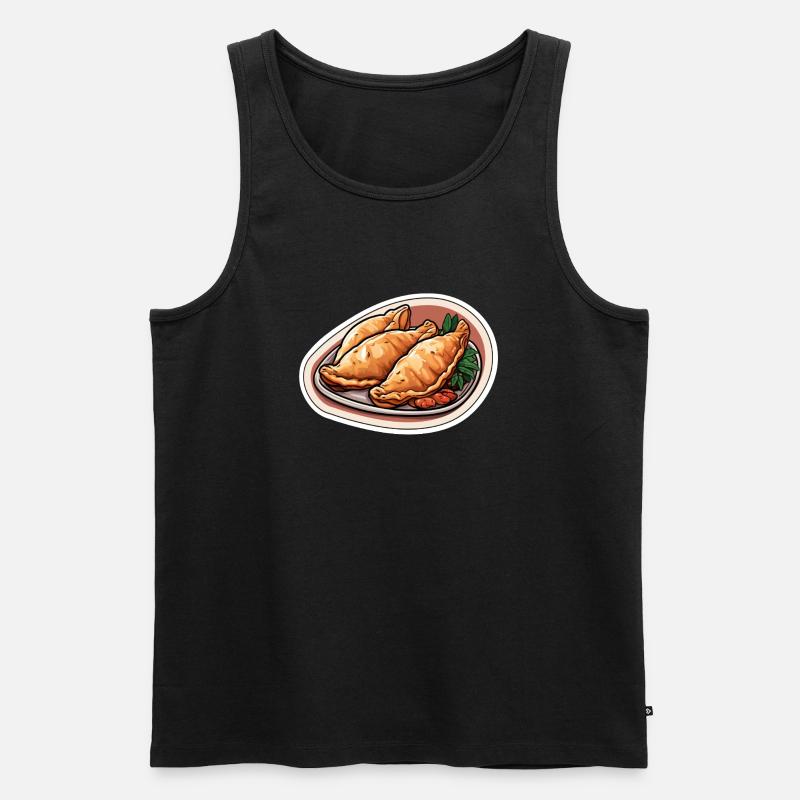 Empanadas drei Teigtaschen - Männer Premium Bio Tank Top - Schwarz