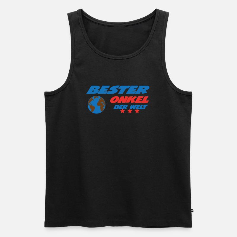 Bester ONKEL der welt - Männer Premium Bio Tank Top - Schwarz