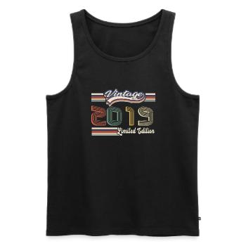 Original 2019 Vintage edition Retro Birthday - Débardeur bio Premium Homme - noir - Devant - Michal (187cm)