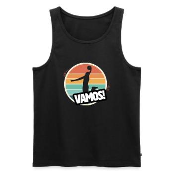 Retro Basketball Vamos - Men's Premium Organic Tank Top - black - Front - AI Model Male 178 light (178cm)