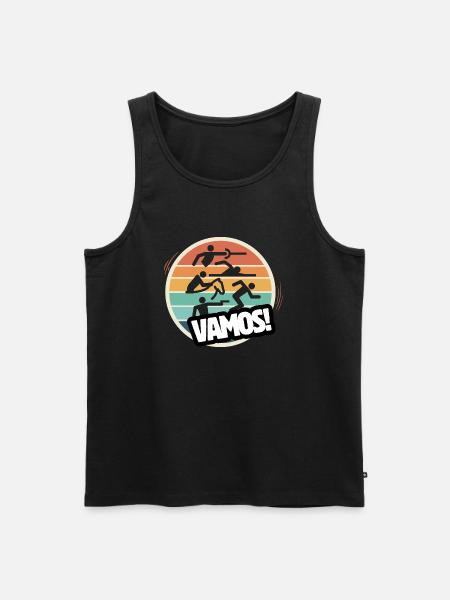 Vamos retro modern pentathlon - Men's Premium Organic Tank Top - black