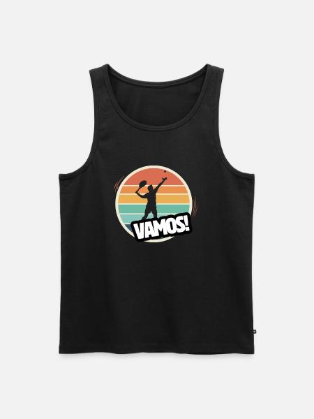 Vamos Retro Tennis - Men's Premium Organic Tank Top - black