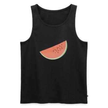 Watermelon - Men's Premium Organic Tank Top - black - Front - AI Model Male 178 light (178cm)