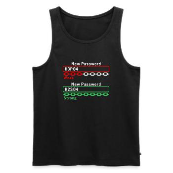 New Password H2so4 Chemistry Student Chemist - Men's Premium Organic Tank Top - black - Front - Michal (187cm)