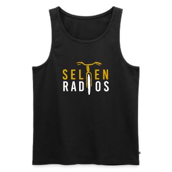 Selten radlos Fahrrad Bike - Männer Premium Bio Tank Top - Schwarz - Vorne - Michal (187cm)