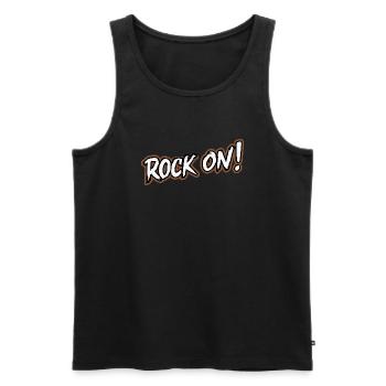LEVEL UP - Men's Premium Organic Tank Top - black - Front - AI Model Male 178 light (178cm)