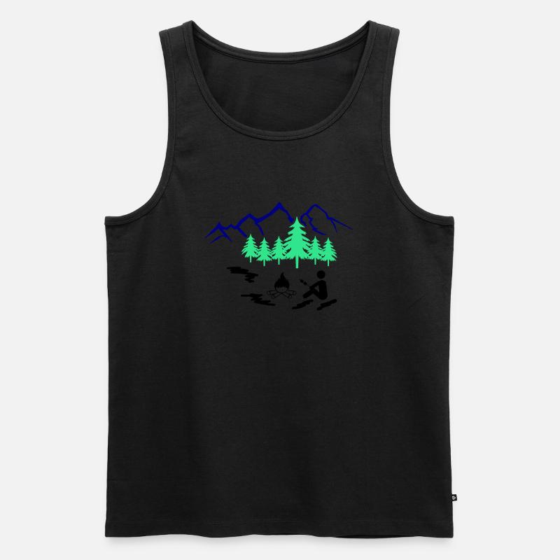 lagerfeuer outdoor - Männer Premium Bio Tank Top - Schwarz