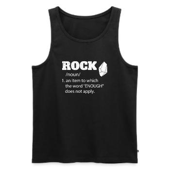 Définition de la roche - Geode Hunter Geology - Débardeur bio Premium Homme - noir - Devant - Michal (187cm)