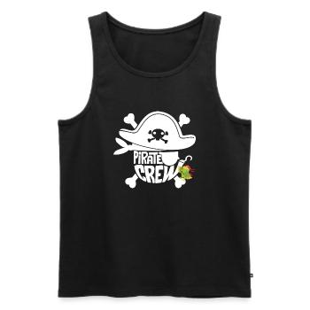 Pirate Birthday Party Group Shirt Buccaneers - Men's Premium Organic Tank Top - black - Front - AI Model Male 178 light (178cm)