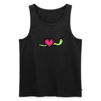 Snail 02 - Men's Premium Organic Tank Top - black - Front - Michal (187cm)