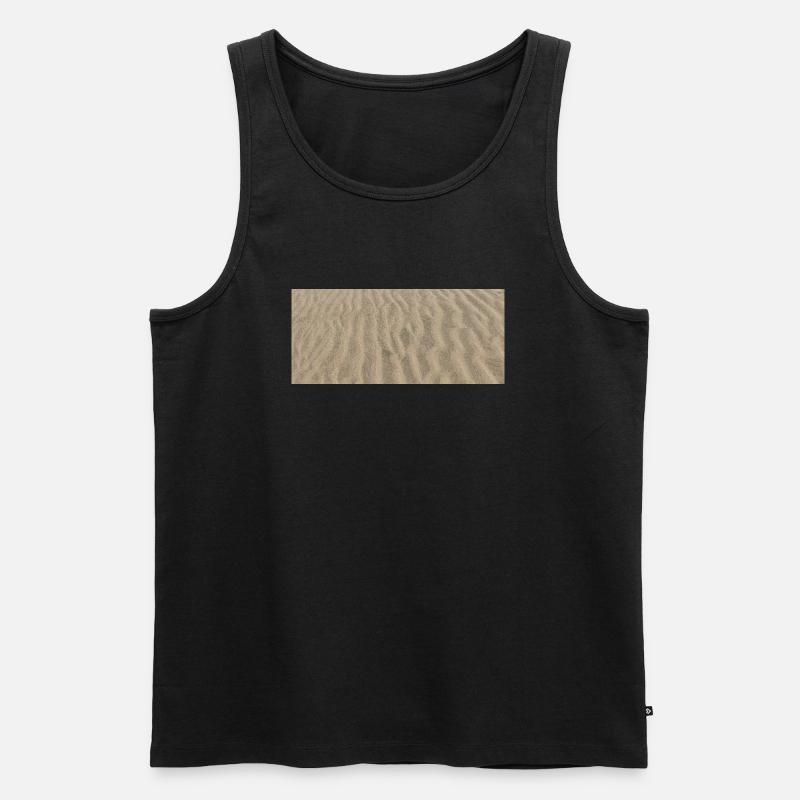 Sand horizontal - Männer Premium Bio Tank Top - Schwarz