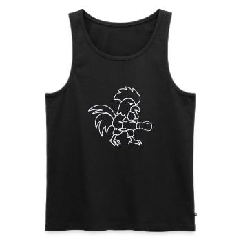 Boxeur - Débardeur bio Premium Homme - noir - Devant - Michal (187cm)