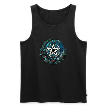 Jul-Pentakel - Männer Premium Bio Tank Top - Schwarz - Vorne - AI Model Male 178 light (178cm)