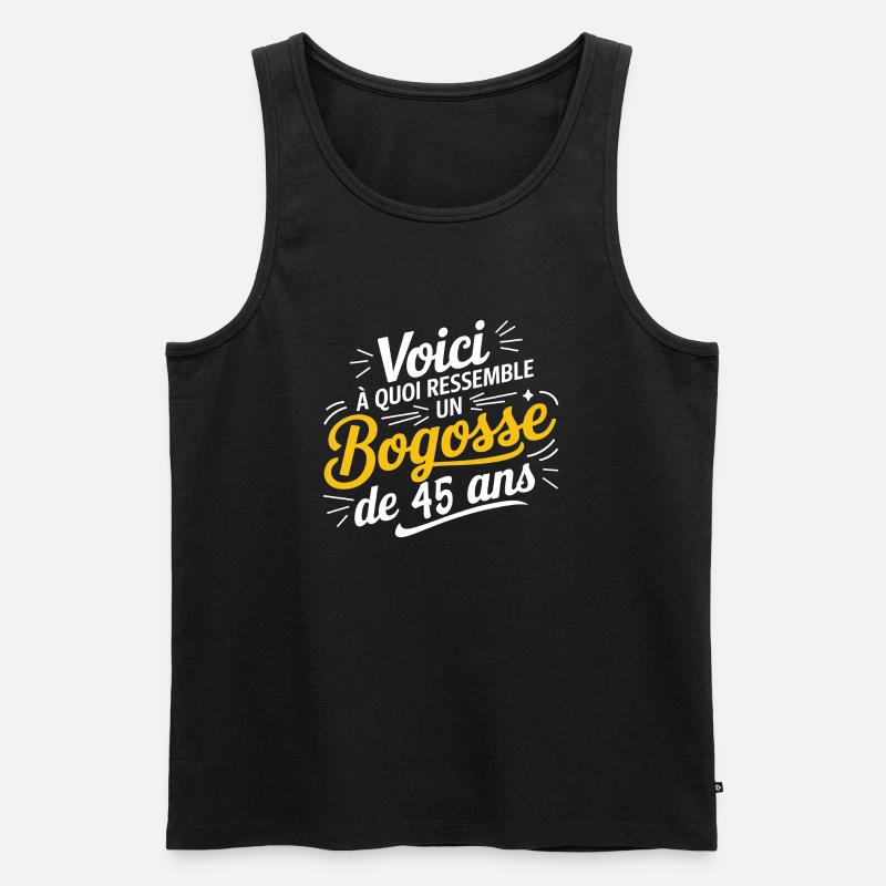 45-jährige Bogosse - Männer Premium Bio Tank Top - Schwarz