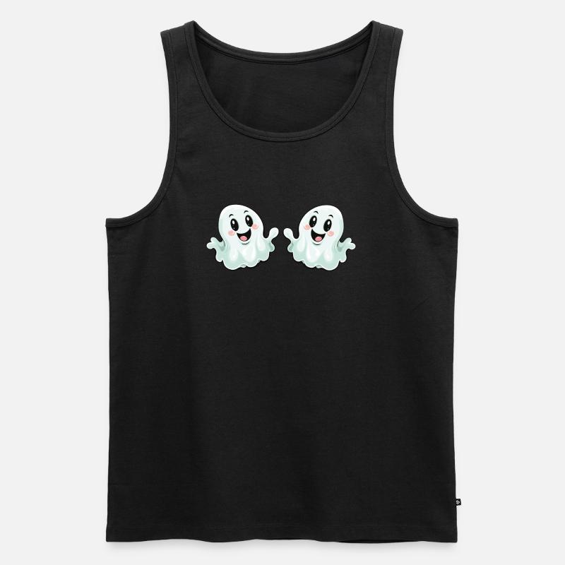 ghosts funny - Männer Premium Bio Tank Top - Schwarz