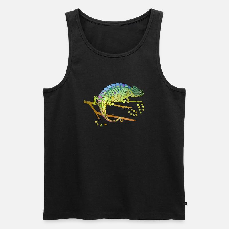 Chamäleon - Männer Premium Bio Tank Top - Schwarz