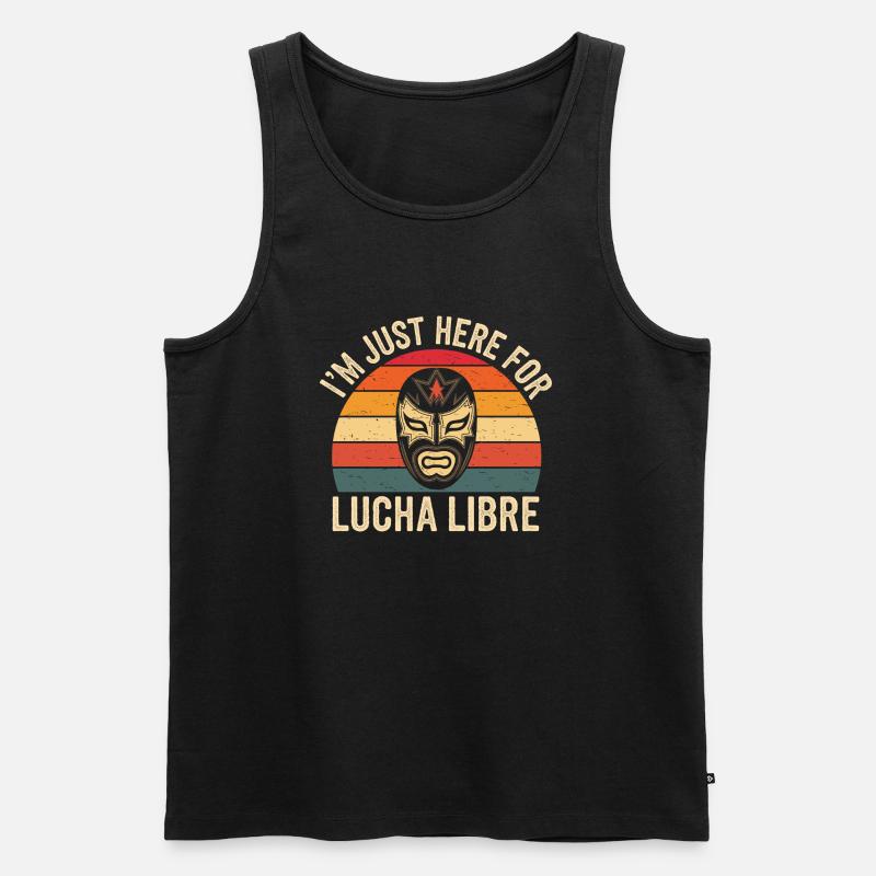 Für Lucha Libre Fans - Männer Premium Bio Tank Top - Schwarz