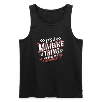 Cool and fun minibike design - Men's Premium Organic Tank Top - black - Front - Michal (187cm)