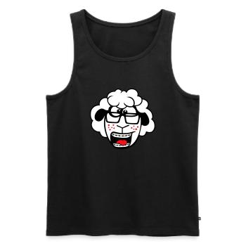 Schaf Nerd Hornbrille Brille Spange Geek Schlau - Männer Premium Bio Tank Top - Schwarz - Vorne - AI Model Male 178 light (178cm)