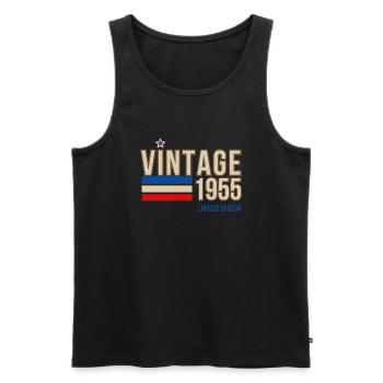 Vintage 1955 limited edition - Débardeur bio Premium Homme - noir - Devant - Michal (187cm)
