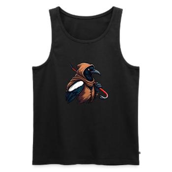 Dieb Elster - Männer Premium Bio Tank Top - Schwarz - Vorne - AI Model Male 178 light (178cm)