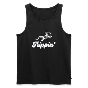 Trippin' (Astronaut, Cosmonaut, Psychonaut) - Men's Premium Organic Tank Top - black - Front - Michal (187cm)