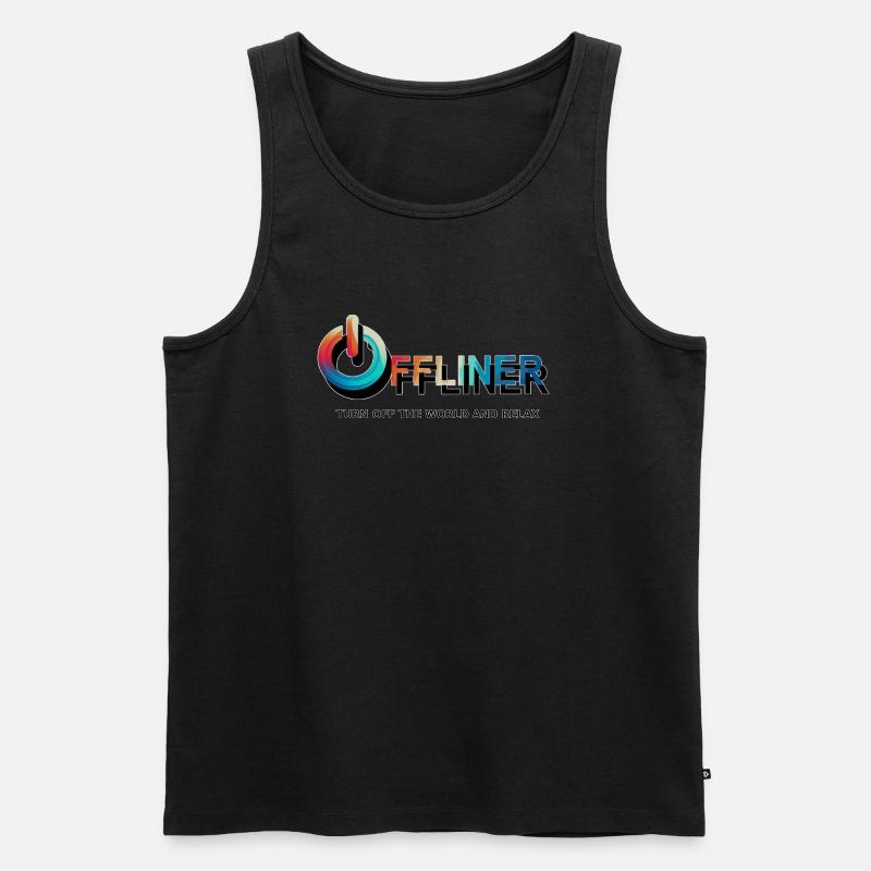 Turn Off - Men's Premium Organic Tank Top - black