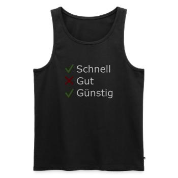 Alles geht nicht: schnell und günstig - Männer Premium Bio Tank Top - Schwarz - Vorne - Michal (187cm)