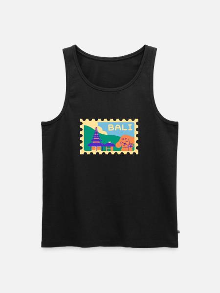 INDONET Bali cartoon - Men's Premium Organic Tank Top - black