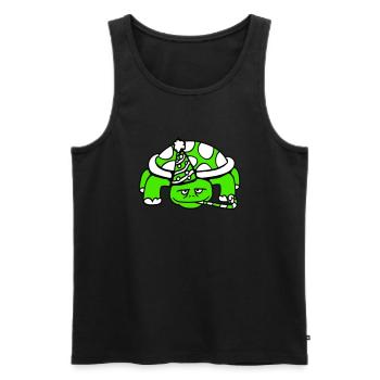 Turtle Birthday Party Hat Years Old - Men's Premium Organic Tank Top - black - Front - Michal (187cm)