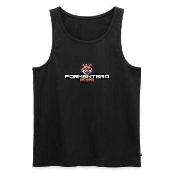 Formentera 2025 Party Fuchs - Männer Premium Bio Tank Top - Schwarz - Vorne - Michal (187cm)