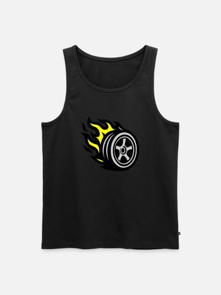 Tire Flame - Men's Premium Organic Tank Top - black