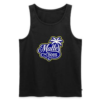 Malle 2025 Palme - Männer Premium Bio Tank Top - Schwarz - Vorne - AI Model Male 178 light (178cm)