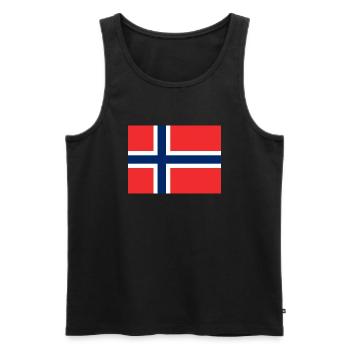 Norway Flag Flag - Men's Premium Organic Tank Top - black - Front - AI Model Male 178 light (178cm)