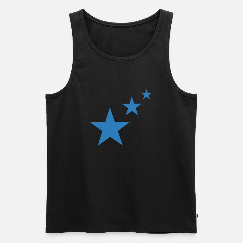 Sterne - Männer Premium Bio Tank Top - Schwarz