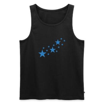 Star, les étoiles - Débardeur bio Premium Homme - noir - Devant - AI Model Male 178 light (178cm)
