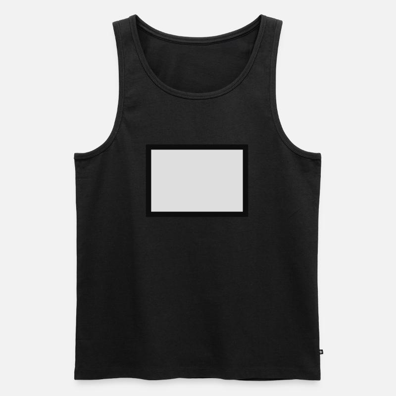 Schild mit Rahmen - Männer Premium Bio Tank Top - Schwarz
