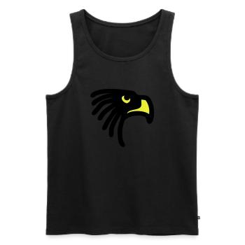 falke - Männer Premium Bio Tank Top - Schwarz - Vorne - Michal (187cm)