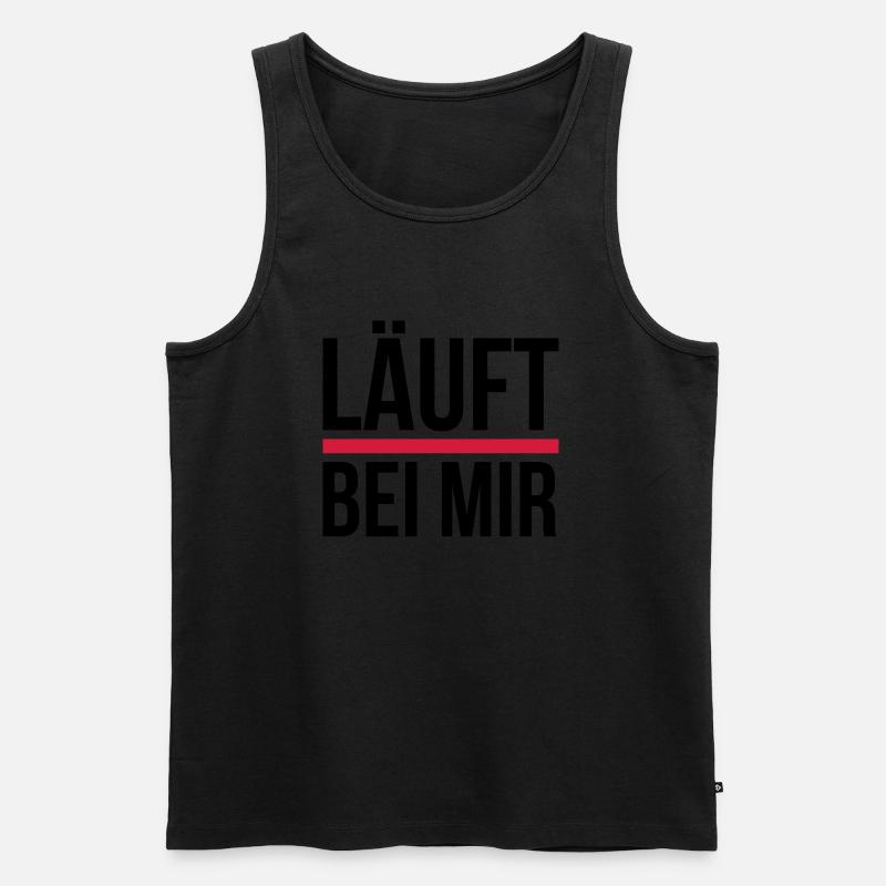 Läuft bei mir - Männer Premium Bio Tank Top - Schwarz