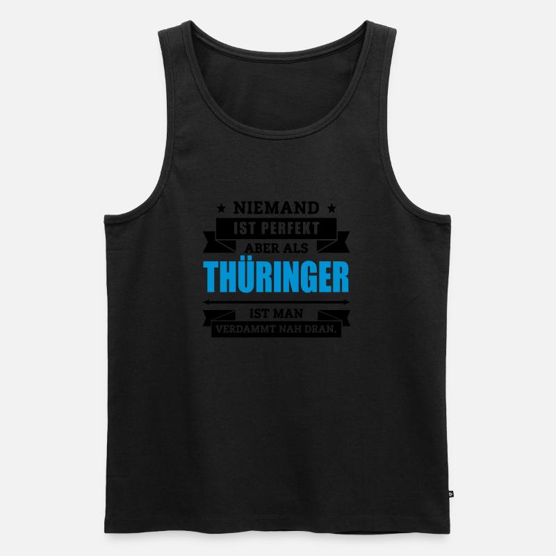 Funshirt Thüringer - Männer Premium Bio Tank Top - Schwarz