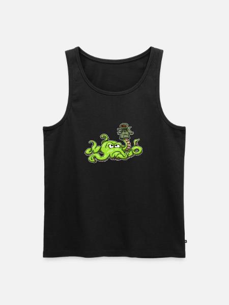 Krake - Männer Premium Bio Tank Top - Schwarz