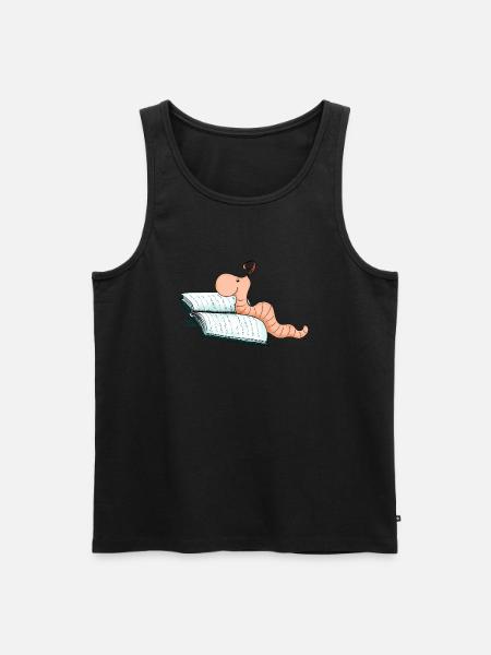 Bookworm Willi - Men's Premium Organic Tank Top - black
